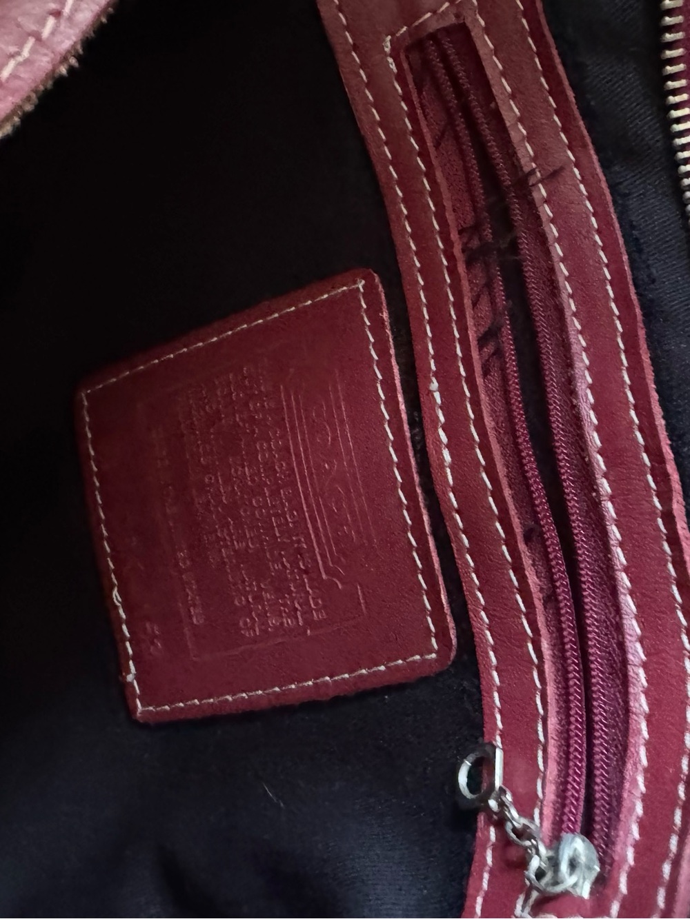 Coach Pink Signature Jacquard and Leather Shoulder Bag - Picture 4 of 5